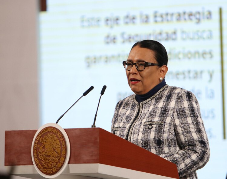 Rosa Icela Rodríguez, secretaria de Gobernación, en fotografía de archivo.