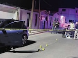 ESCENA DEL CRIMEN cometido durante un ataque, en horas de la noche del martes.