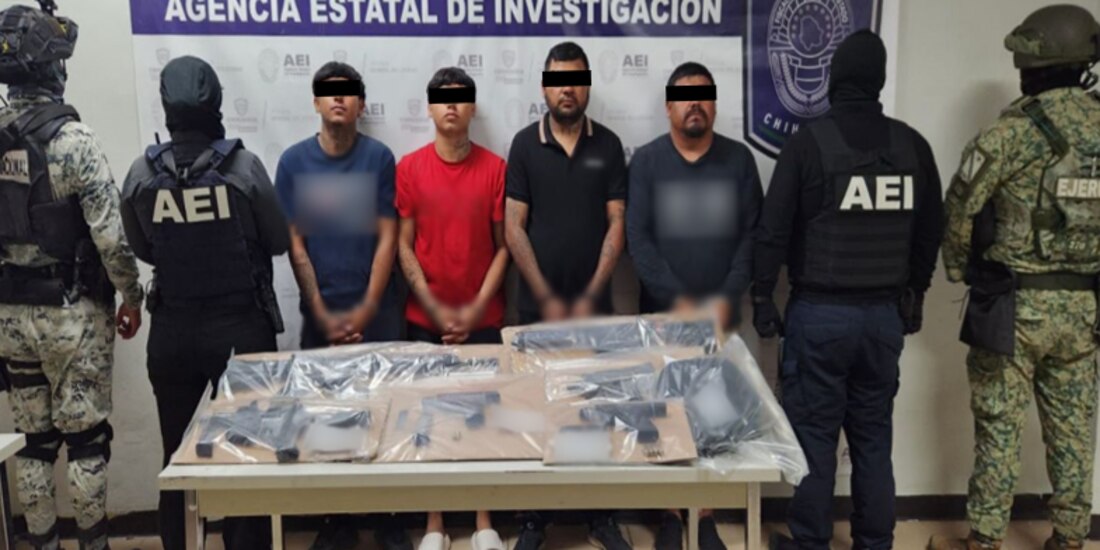 Arresto de presuntos delincuentes en Chihuahua.