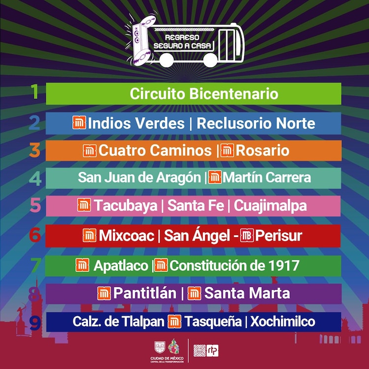 Rutas regreso seguro a casa