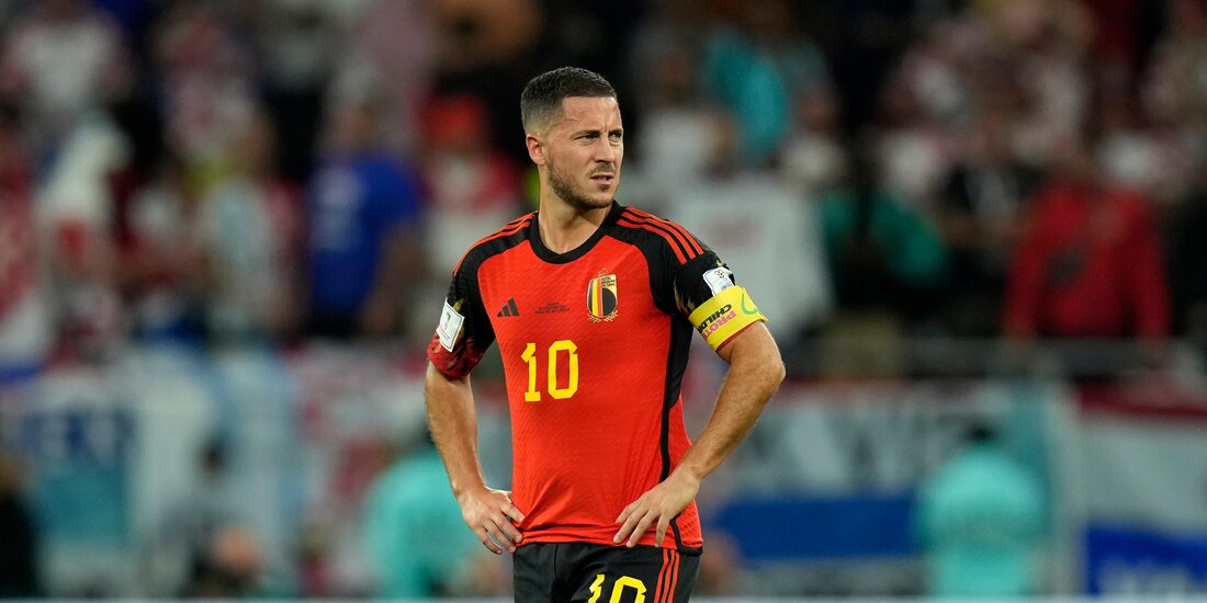 Eden Hazard, de Bélgica, tras el partido ante Croacia, en el Mundial Qatar 2022