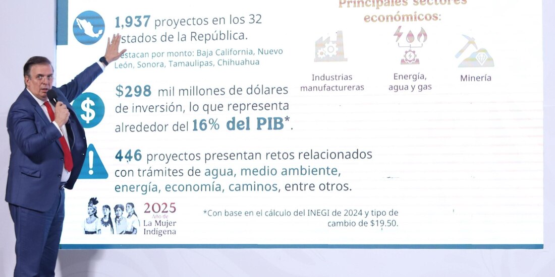 El secretario de Economía, en conferencia matutina, ayer.