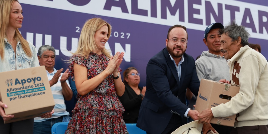 Romina Contreras, tras la entrega de apoyos, el sábado.