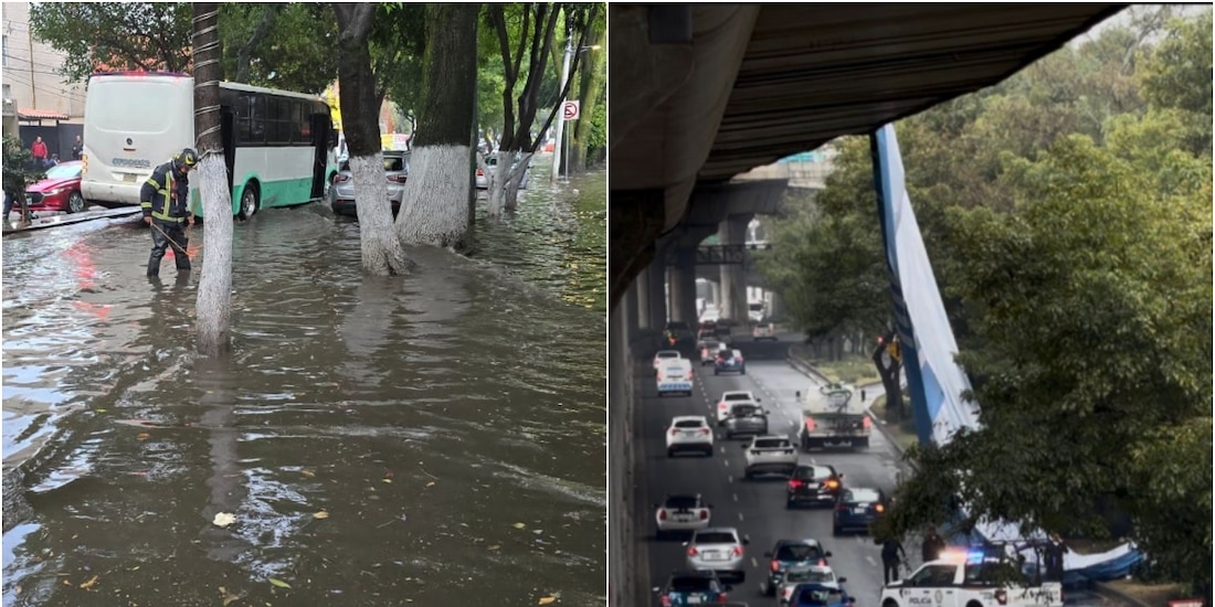 Lluvias y vientos fuertes han provocado diversas afectaciones en la CDMX este 17 de marzo de 2026.