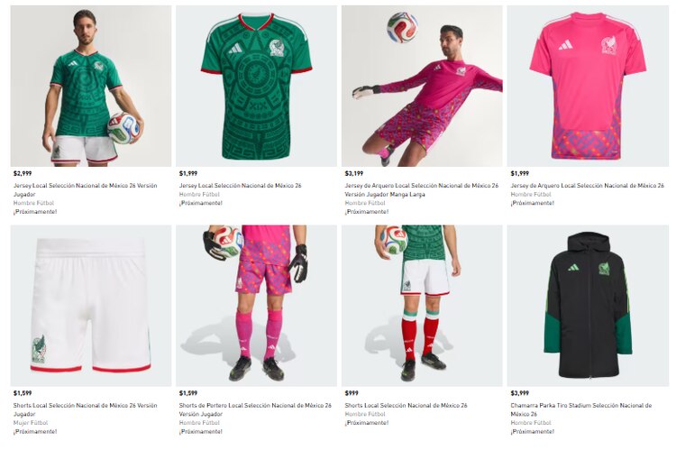 Estos son los precios de la nueva camiseta de México.