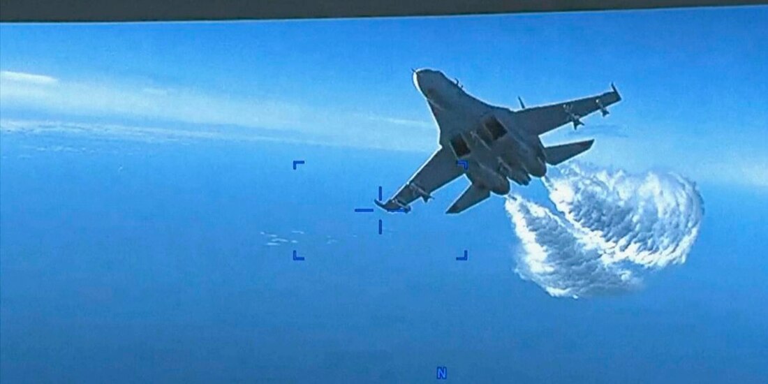 Estas fueron las imágenes desclasificadas que otorgó el Pentágono sobre la colisión.