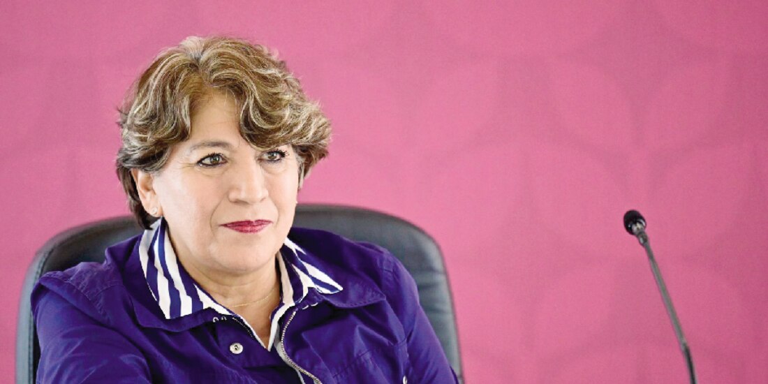 La gobernadora del Estado de México, Delfina Gómez, ayer.