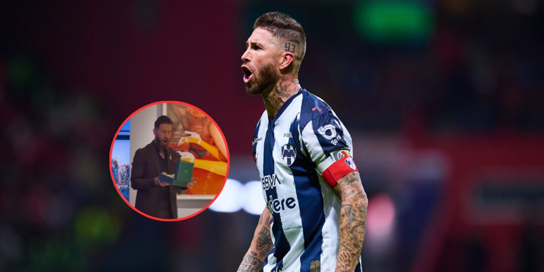 Sergio Ramos recibió un reloj en el intercambio navideño.