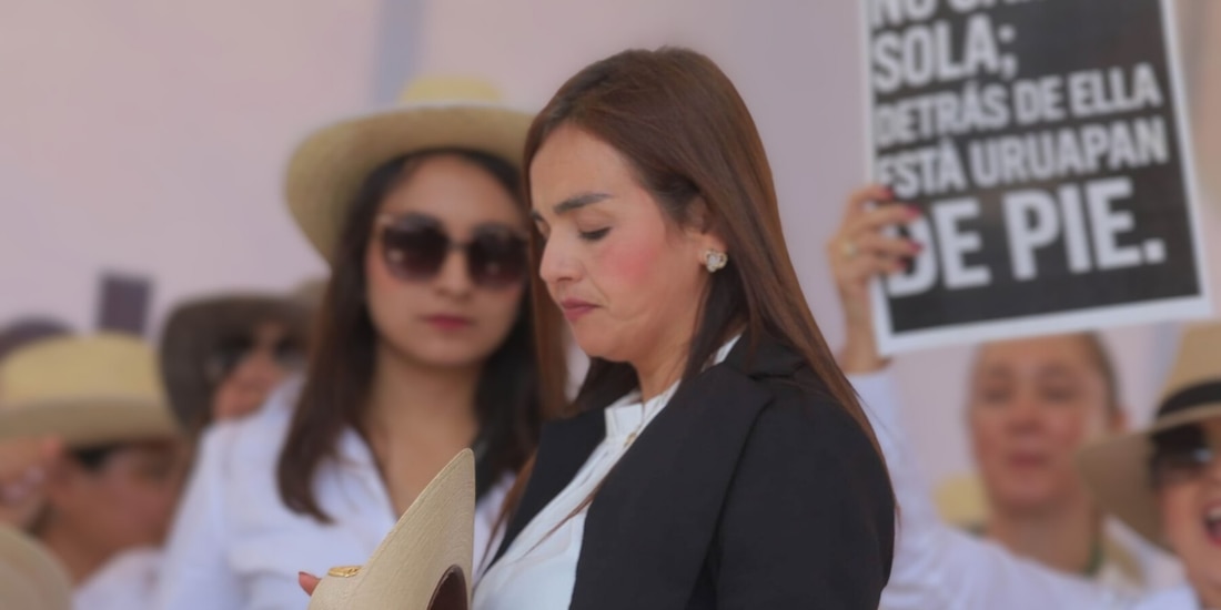 La alcaldesa de Uruapan, Grecia Quiroz.