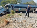 Descarrilamiento del Tren Interoceánico a la altura de Nizanda, Oaxaca, ayer.