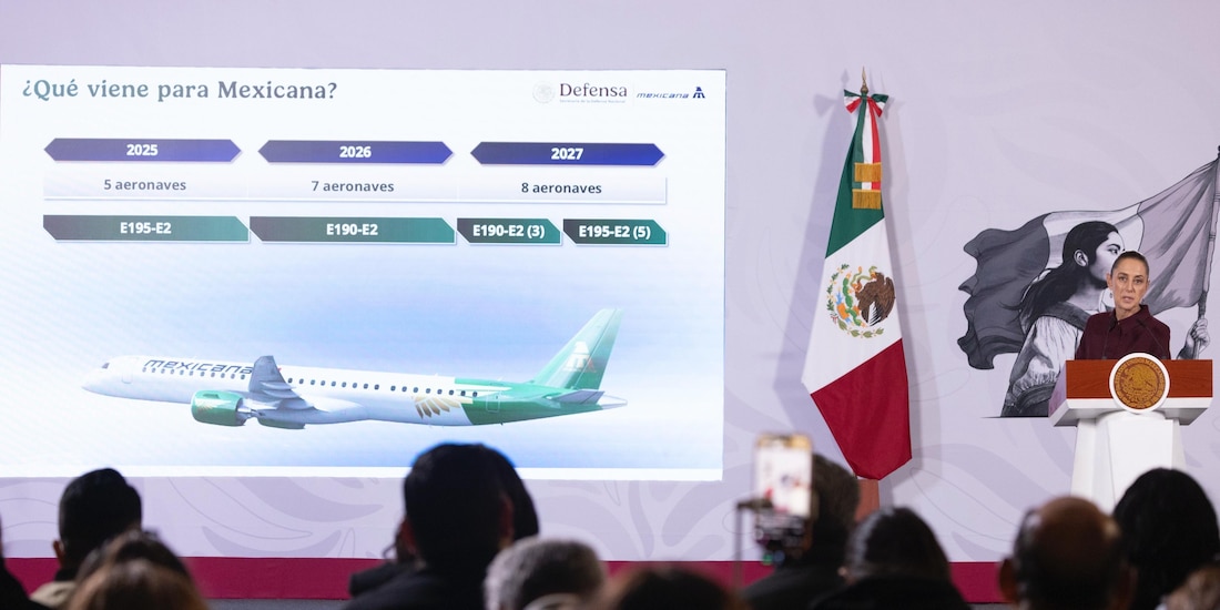 Claudia Sheinbau, Presidenta de México, en Palacio Nacional.