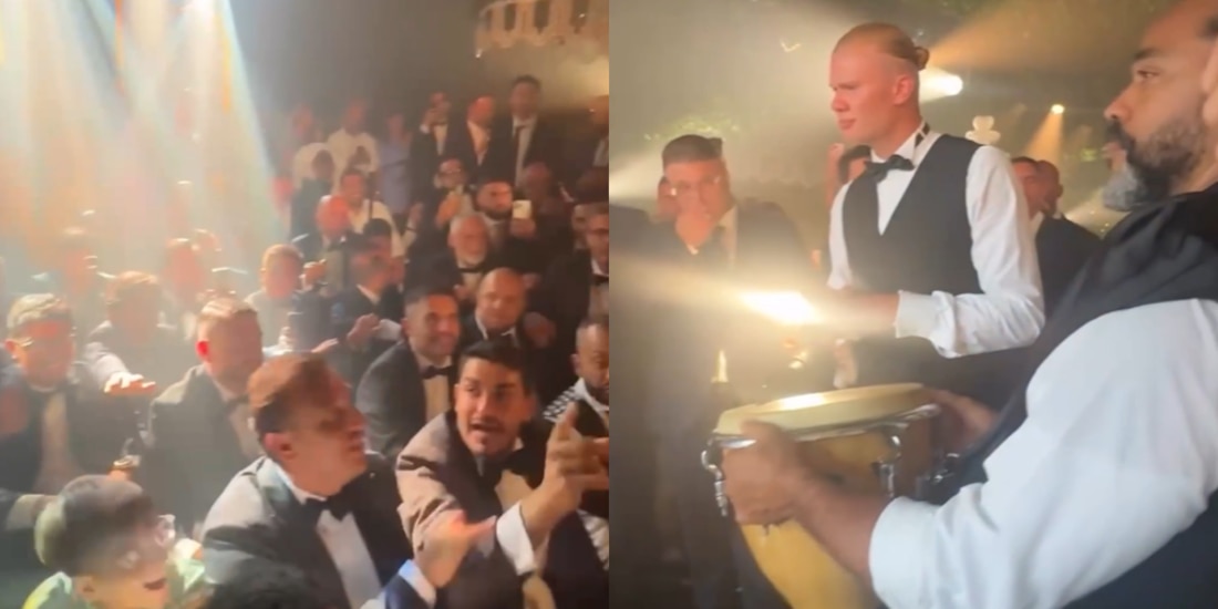 Erling Haaland lideró el remo vikingo en la boda de Gianluigi Donnarumma.