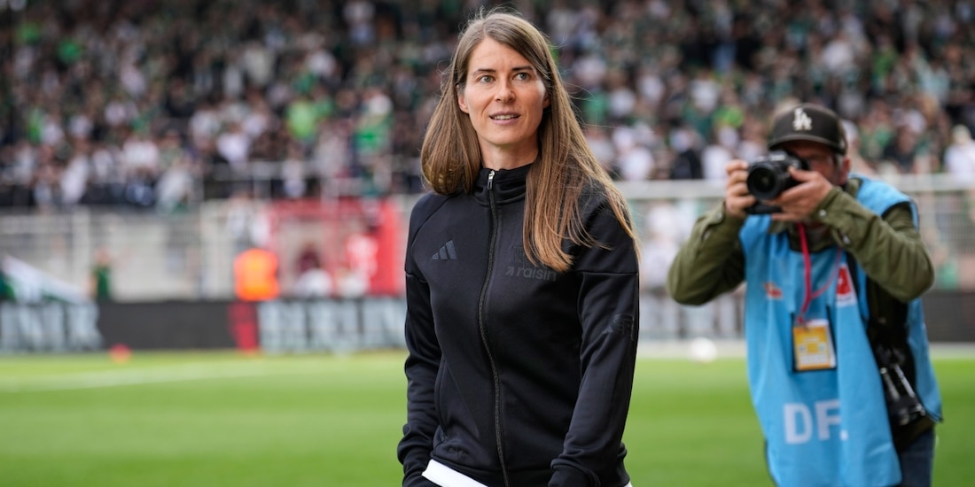La nueva entrenadora del FC Union Berlín, Marie-Louise Eta, previo al partido de la Bundesliga el Berlín y el Wolfsburgo
