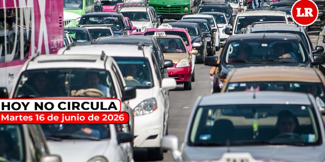 Conoce cómo aplica el Hoy No Circula este martes 16 de junio de 2026 en la Zona Metropolitana del Valle de México.