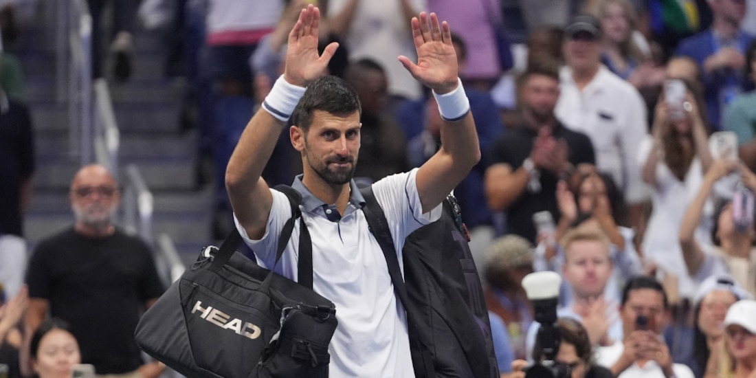 Novak Djokovic tras caer en primera ronda del US Open.