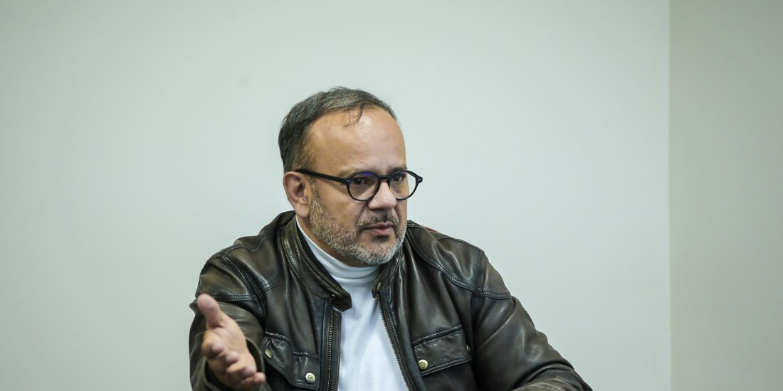 Andrés García Repper, integrante del Comité de Evaluación del Poder Legislativo, ayer, en entrevista.