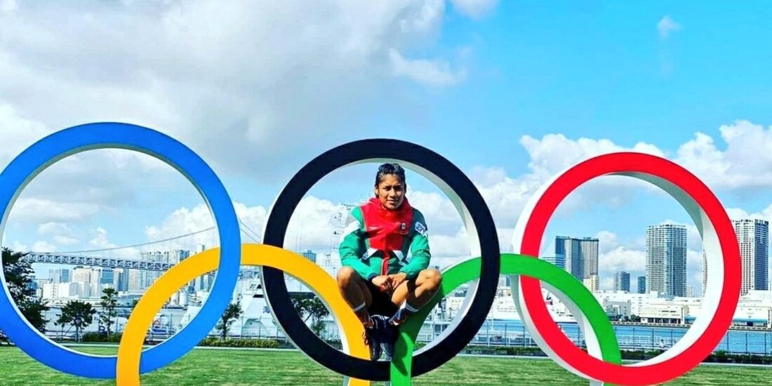 Esmeralda Falcón en los Juegos Olímpicos de Tokio 2020.