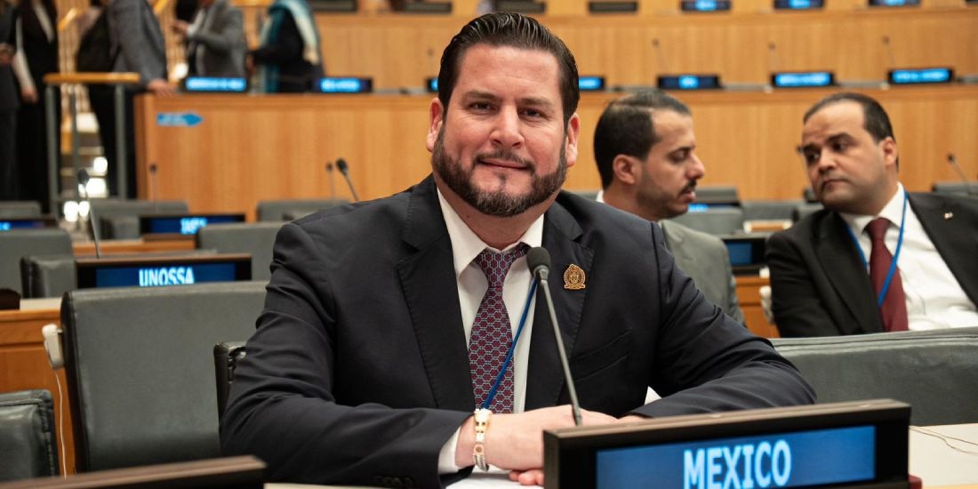 Ismael Burgueño posiciona en la ONU modelo de gobierno en territorio impulsado por Sheinbaum.