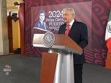 AMLO este lunes en Palacio Nacional.