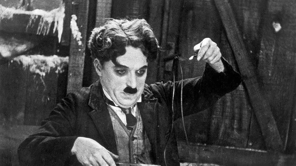 Chaplin en La quimera del oro (The Gold Rush), 1925.