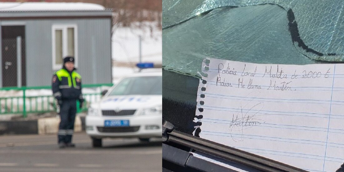 Niño multa a auto mal estacionado con más de 47 mil pesos.