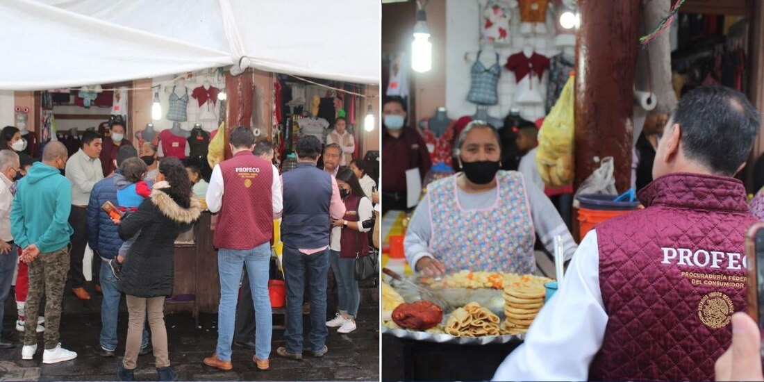 Profeco revisa puestos donde vendían enchiladas a 810 pesos en Pátzcuaro tras denuncias en redes sociales.