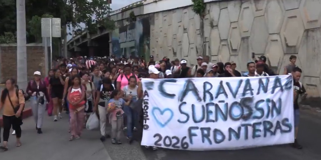 Cerca de 800 migrantes salieron de Tapachula, Chiapas, el pasado 21 de agosto, rumbo a la CDMX, en la caravana Sueños sin Fronteras.