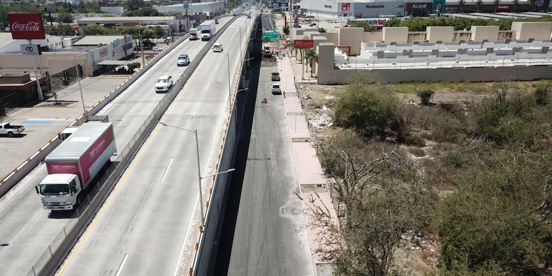 Los trabajos en las vialidades laterales registran un avance superior al 92 por ciento.