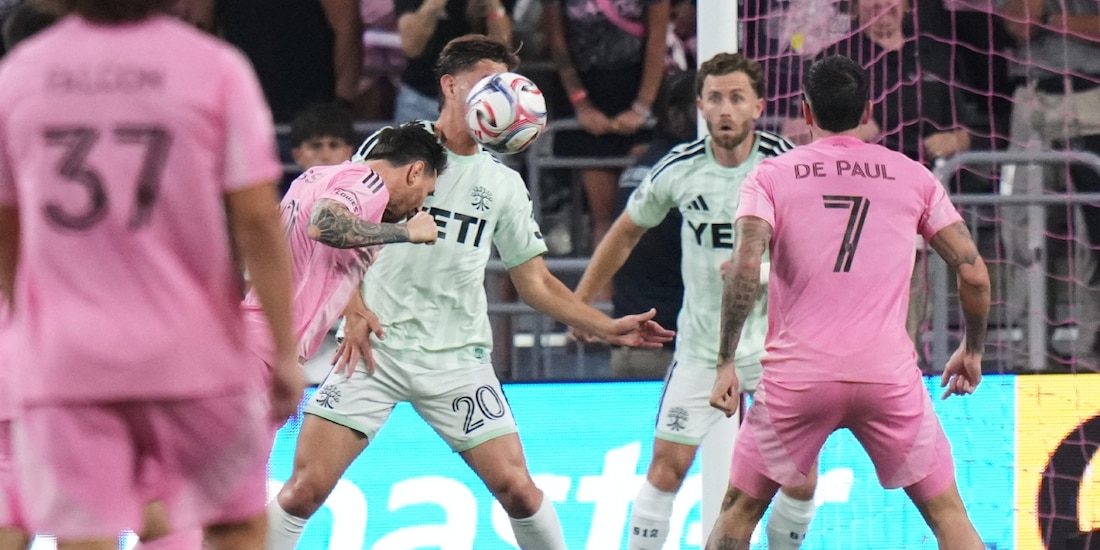Lionel Messi marcó el primer gol del Inter Miami en su nueva casa, el Nu Stadium, con un espectacular remate de cabeza.