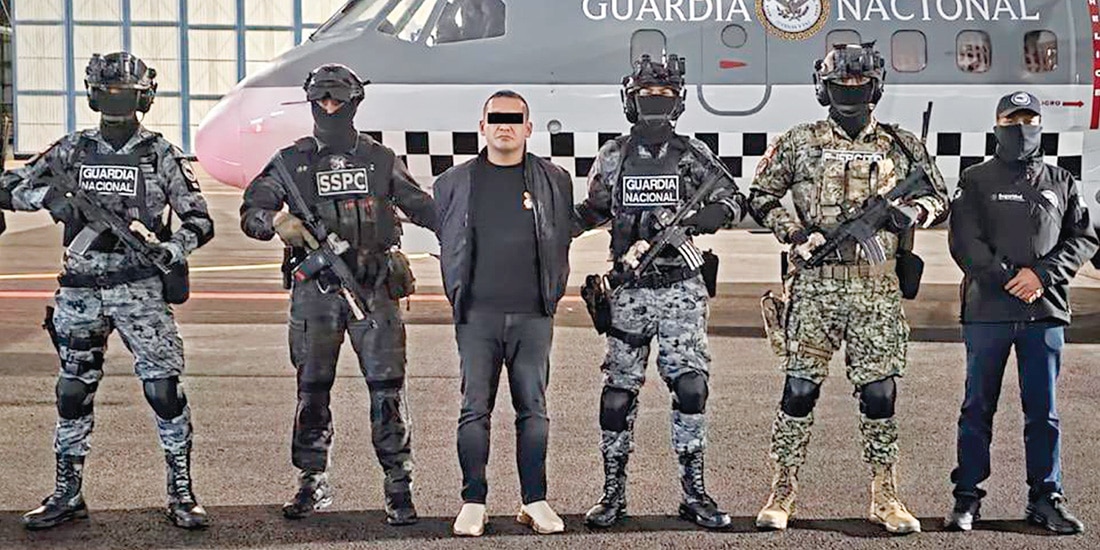 IVÁN “N”, tras ser detenido por fuerzas federales en Zapopan, Jalisco
