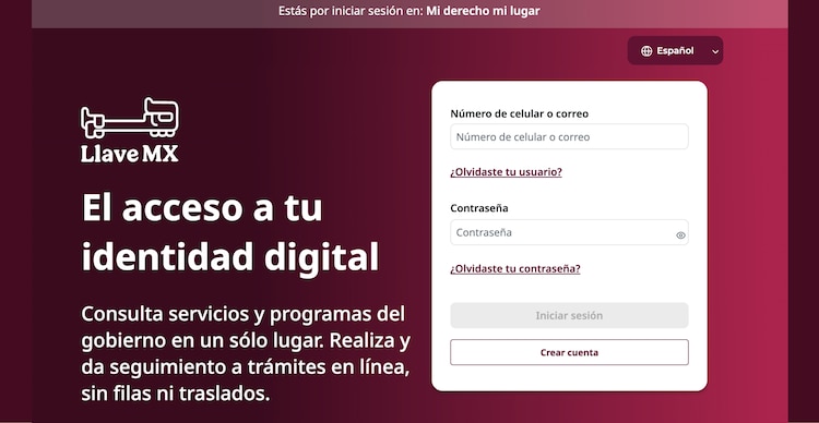 Acceso al registro de "Mi derecho, mi lugar"