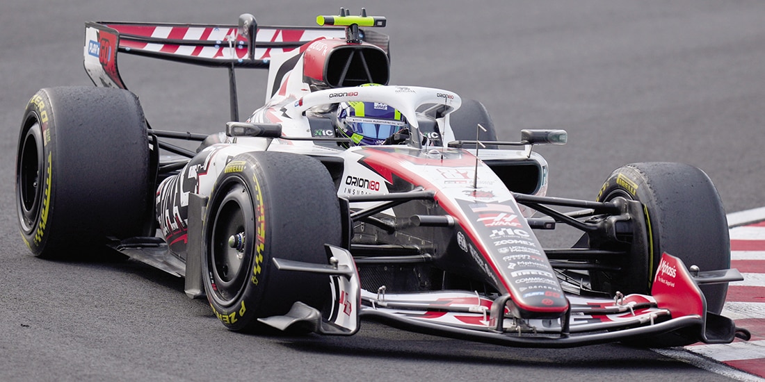 Oliver Bearman en su monoplaza, el fin de semana, durante el GP de Japón.