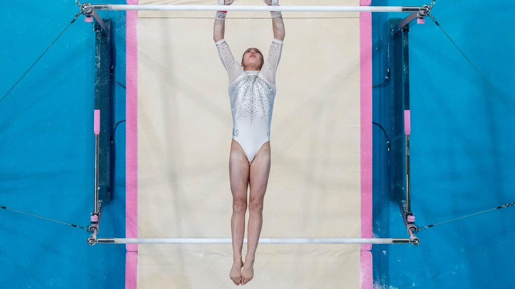 Kaylia Nemour, en una de sus ejecuciones, ayer.