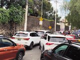 Automovilistas provocan un caos vial en Camino a Santa Teresa, frente al Liceo Mexicano Japonés, el 6 de octubre.