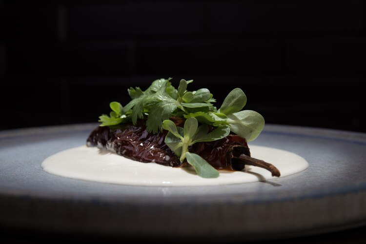 Taco de chile ando del restaurante Icú