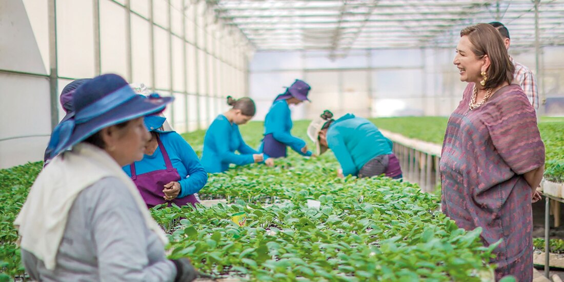 Xóchitl Gálvez, aspirante de la alianza Fuerza y Corazón por México, ayer.