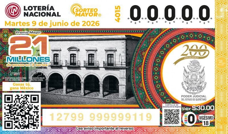 Con tres millones 600 mil cachitos en circulación, se rinde homenaje a dos siglos de historia y fortalecimiento de la justicia en el estado.