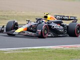 El Red Bull de Checo Pérez durante la clasificación del Gran Premio de Japón de F1.