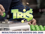 Resultados del Tris de hoy 5 de agosto del 2026.
