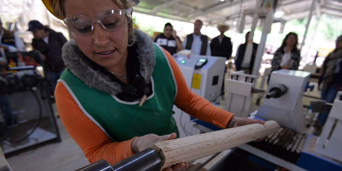 En la imagen ilustrativa, una mujer trabajando