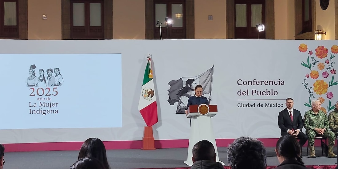 La Presidenta de México en Palacio Nacional.