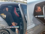Gullit Peña se mostró pasado de copas arriba de su vehículo.