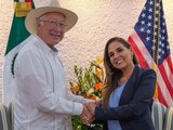 Mara Lezama y Ken Salazar refrendan cooperación comercial.