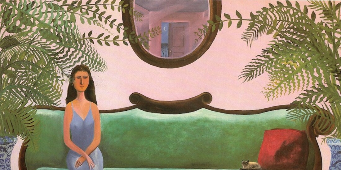 Retrato de una señorita en Cuernavaca (detalle), óleo sobre tela, 1975.