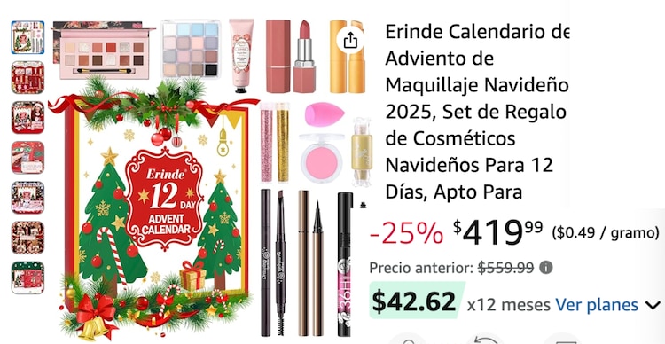 Calendario de adviento más barato