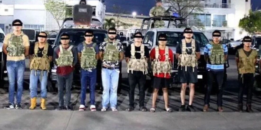 Los presuntos responsables, en imagen difundida por la Secretaría de Seguridad de Tabasco, ayer.