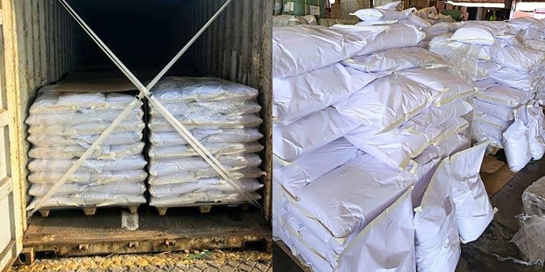 Inmovilizan en Michoacán 27 toneladas de ácido tartárico importado de China