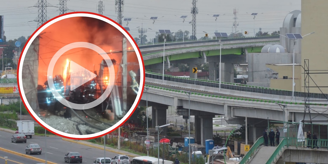 Incendio autopista Siervo de la Nación