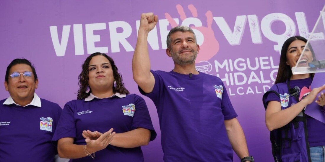 Mauricio Tabe arranca los 'Viernes Violeta', un para erradicar la violencia de género.