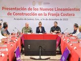Evelyn Salgado presenta nuevos lineamientos para construcción en franja costera de Guerrero.